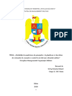 Modalitati de Manifestare Ale Rincipiilor de Planificare Si Dezvoltare Ale Sistemului de Comanda Si Control in Cadrul Unei Subunitati Militare