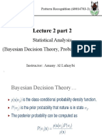 Lecture 2 Part 2: Statistical Analysis (Bayesian Decision Theory, Probability Theory)