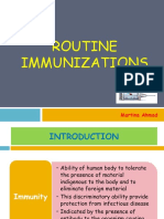 Routine Immunizations: Martina Ahmad