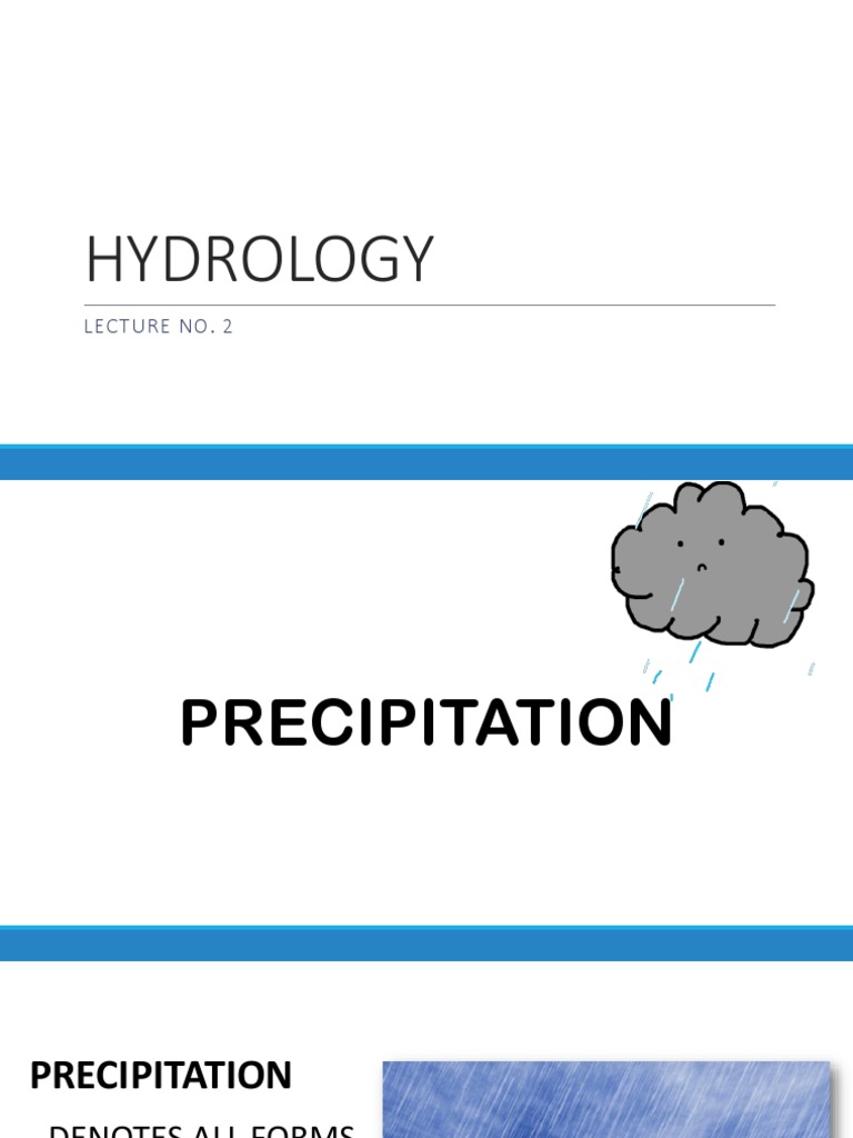 Lecture No 2 Pdf Rain Precipitation