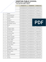 Sector 43/A, Chandigarh: CCT List of Class - Viii A
