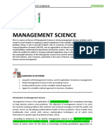 Ae 123 Management Science