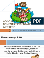 Cfc-Singles For Christ Covenant Orientation Weekend: Talk 3: Strengthening Family Life