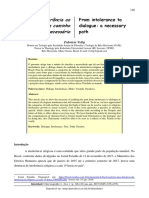 Da Intolerância Ao Diálogo Um Caminho Necessário