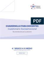 Cuadernillo Docentes Cuestionario Socioemocional 4 BASICO