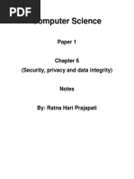 Com Sci p1 Chap 6 (Security, Privacy and Data Integrity) Notes