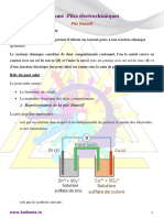 Résumé de Cours Sur Les Piles Électrochimiques Pile Daniell