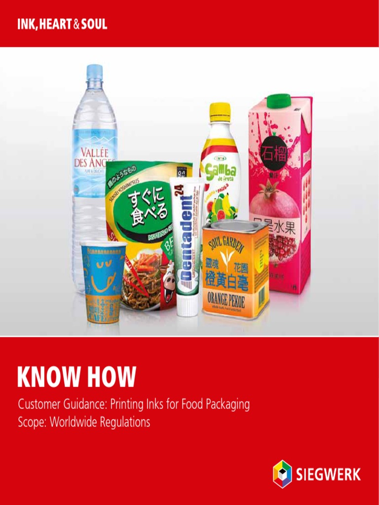 Inks Food PDF Packaging And Labeling Foods