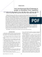 The Effect of Vertical and Horizontal Head Positioning in Panoramic Radiography On Mesiodistal Tooth Angulations