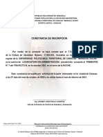 Constancia de Inscripcion, Jose Rafael Rangel Veracierta Del 07-10-2020