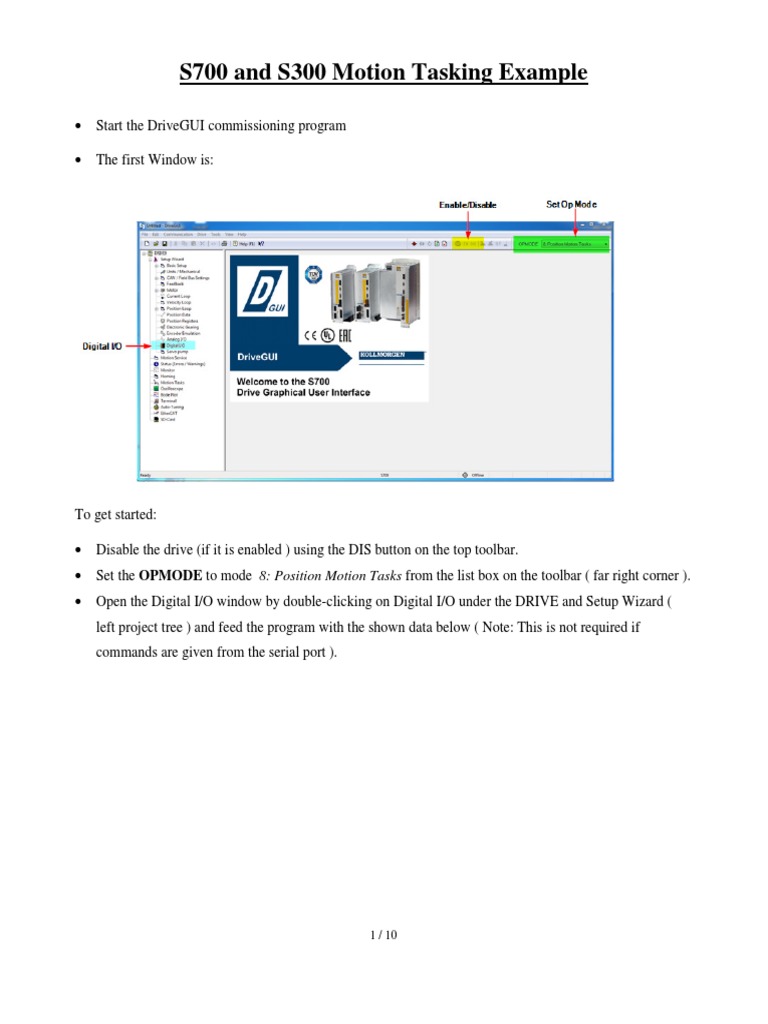 S700 and S300 Motion Task Example EN (REV D) | PDF | Acceleration ...