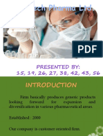 Innotech Pharma LTD.: Presented By: 15, 19, 26, 27, 38, 42, 43, 56
