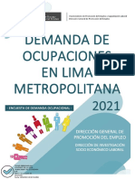 Demanda Ocupacioal Lima Mteropolitana 2021