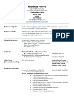 Updated Resume Teaching