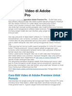 Cara Edit Video di Adobe Premiere Pro