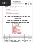 Fat - Functional Factory Acceptance Test Procedure For Flare and Burn Pit Packages 2600-PK-001 / 2600-PK-002 / 2600-PK-003