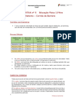 Ficha Informativa de Atletismo - Corrida de Barreiras 11º Ano 2020-21