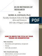 Writing Thesis Title