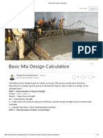 Basic Mix Design Calculation