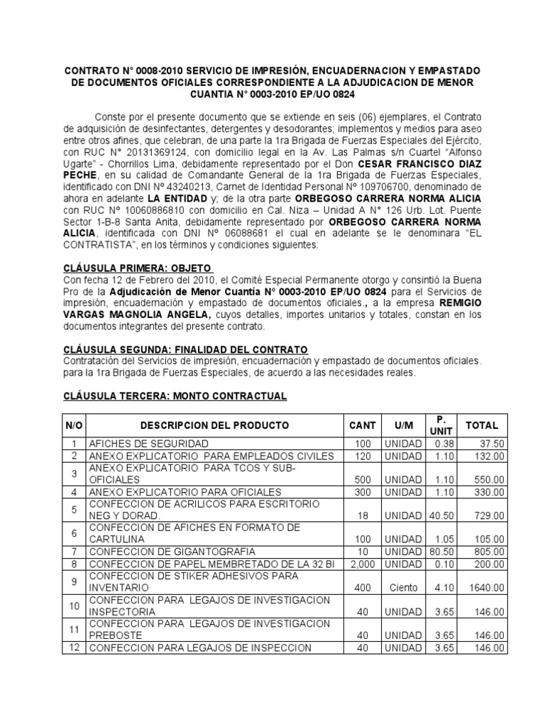 Amc-3-2010-Ep - Uo 0824-Contrato U Orden de Compra o de Servicio | PDF ...