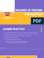 Measures of Position: Ungrouped Data