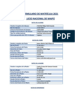 Formulario Matricula 01