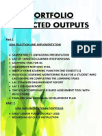 Portfolio Expected Outputs: LDM Selection and Implementation