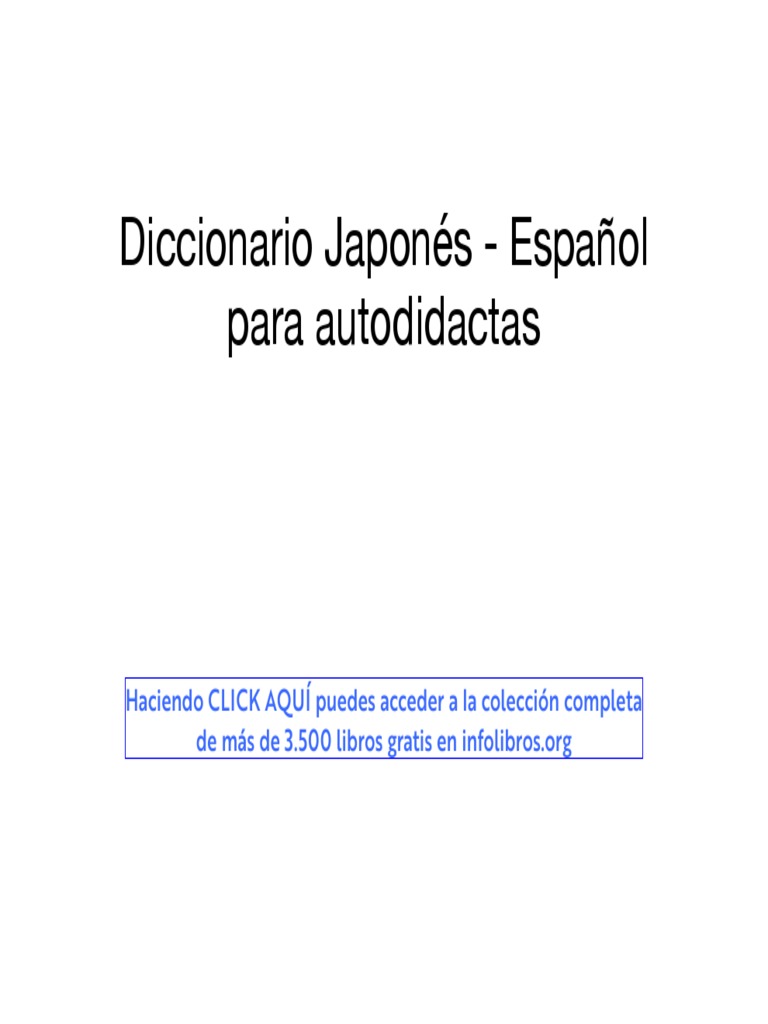 Diccionario Japonés-Español para Autodidactas | PDF | Naturaleza