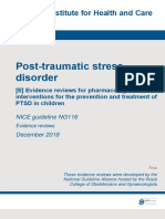 Post-Traumatic Stress Disorder (E) Evidence Reviews For Pharmacological Interventions For The Prevention and Treatment of PTSD in Children