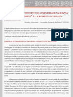 Cosmopolitica Constiuinte Da Complexidade Na Bolivia