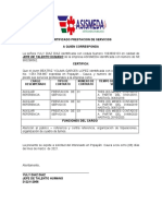 Certificado prestación servicios auxiliar referencia