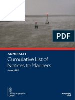 Cumulative List of Notices to Mariners Jan 2019