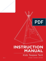 Instruction Manual: Kids Teepee Tent