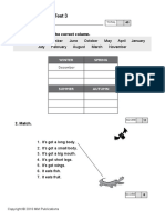 Module 3 / Units 5-6 / Test 3: Name 1. Write The Months in The Correct Column