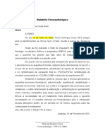 Relatório Fonoaudiológico Pedro Henrique