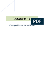 Lecture - 1: Concept of Stress, Normal Stress