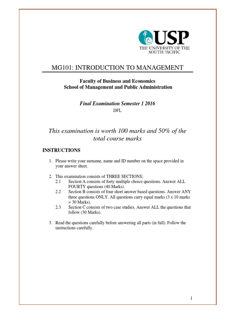 MG101 Exam Print | PDF | Motivation | Motivational