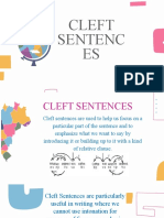 What cleft sentences focus on