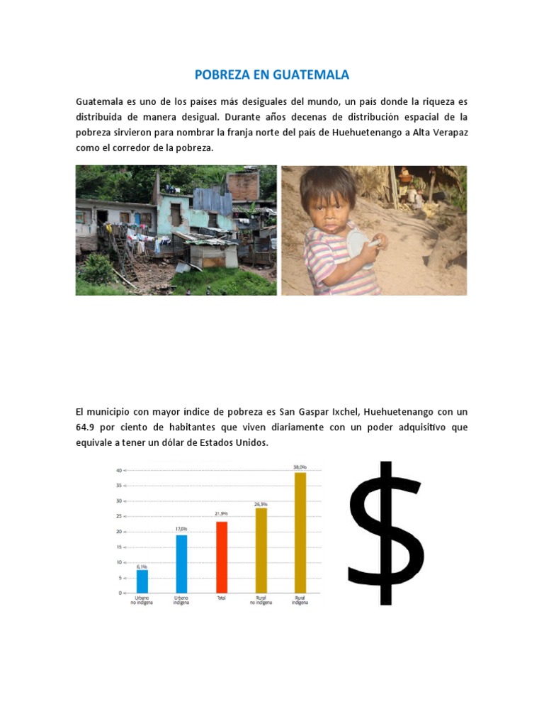 Pobreza en Guatemala | PDF