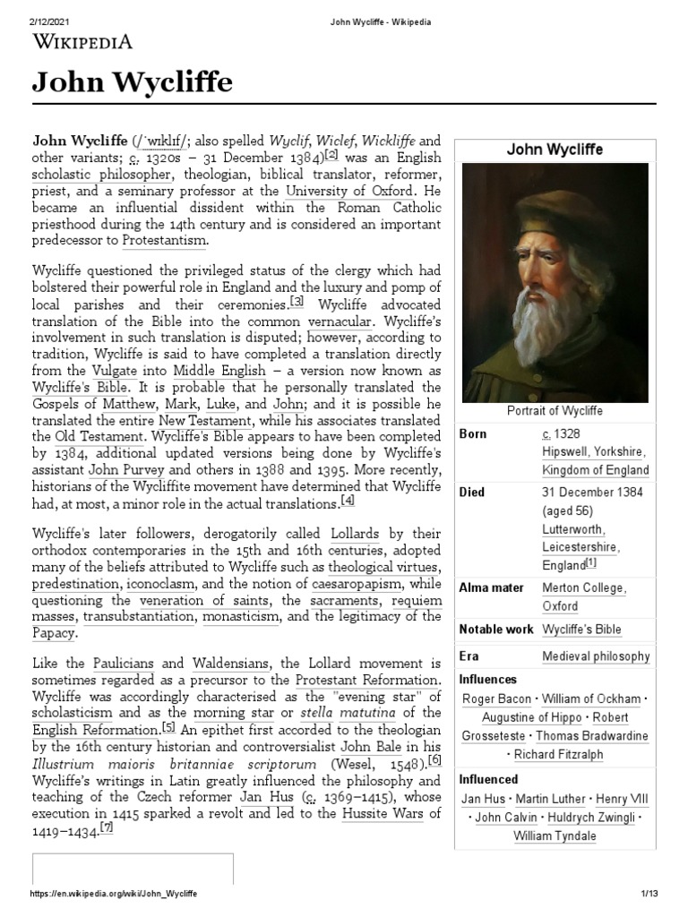 John Wyclif - On Universals (De Universalibus) - Oxford University Press 1985