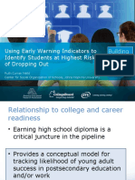 Using Early Warning Indicators To Identify Students at Highest Risk of Dropping Out