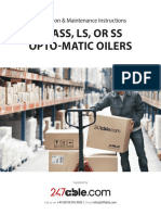 Glass, LS, or Ss Opto-Matic Oilers: Installation & Maintenance Instructions
