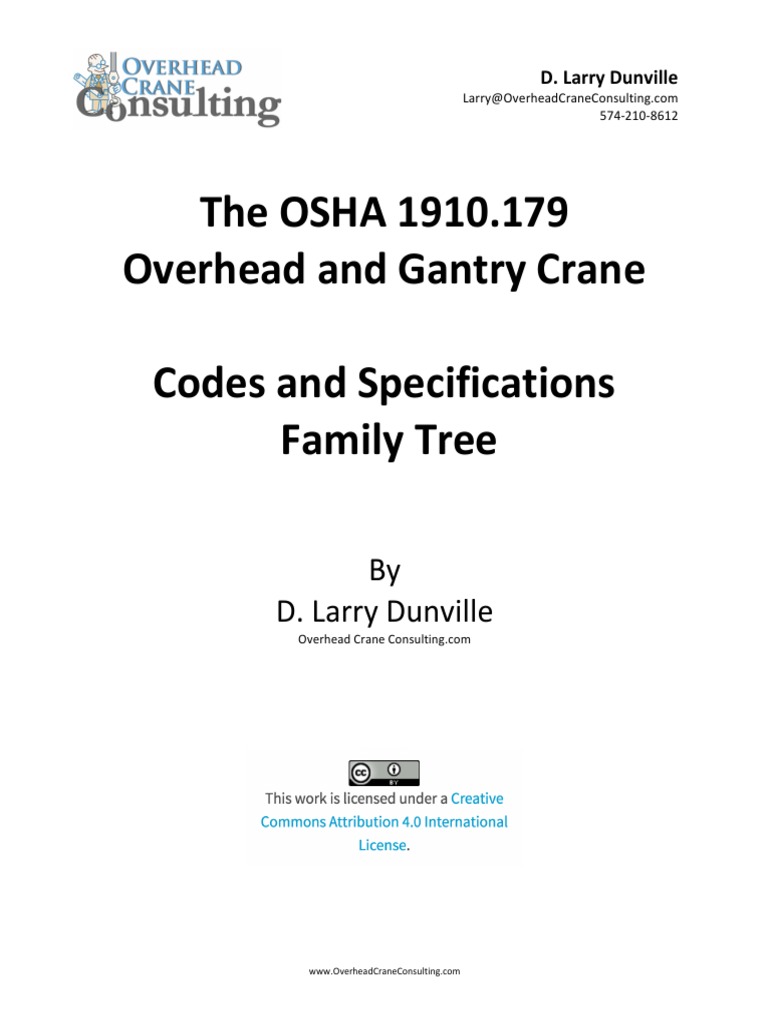 Osha 1910.179 Overhead And Gantry Cranes