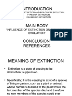 Influence of Extinction On Biological Evolution