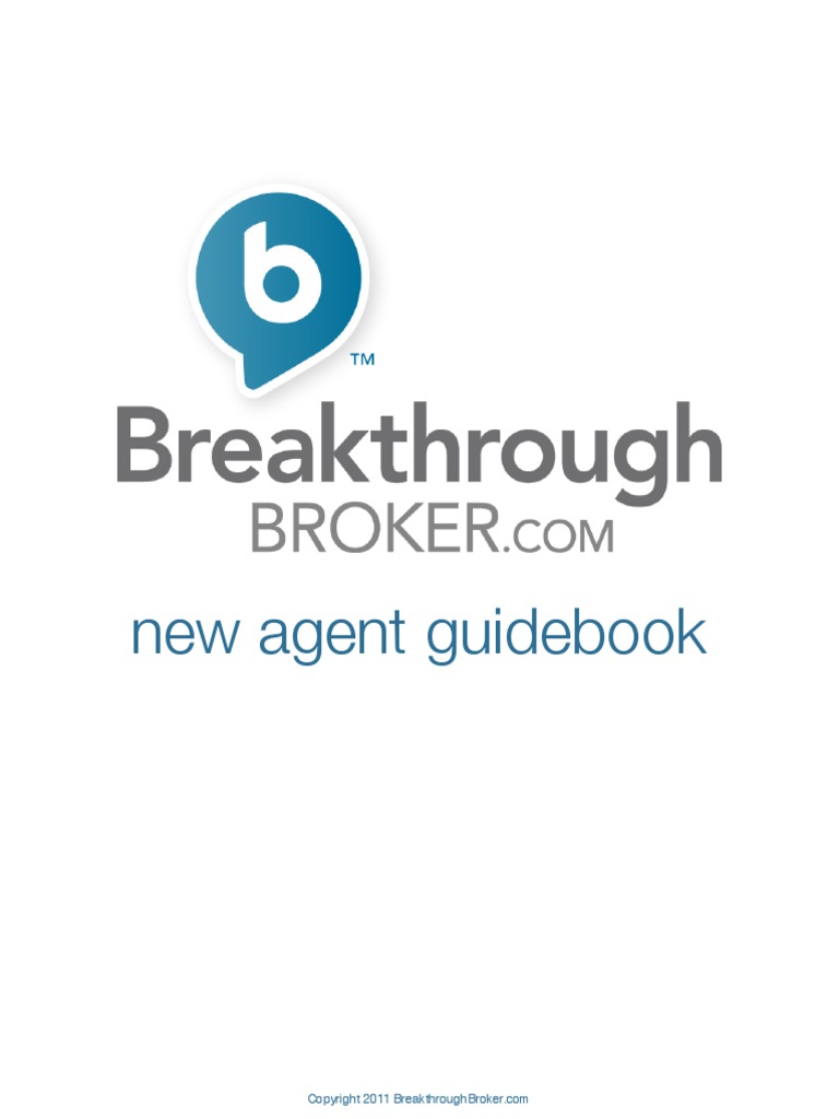 New Real Estate Agent Guidebook PDF Real Estate Broker Customer