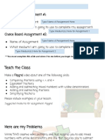 All Things Fractions Choice Board Assignment