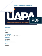 UAPA Matemática Básica Tarea 5 Simplificación Expresiones Algebraicas