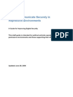 How To Communicate Securely in Repressive Environments: Draft 4