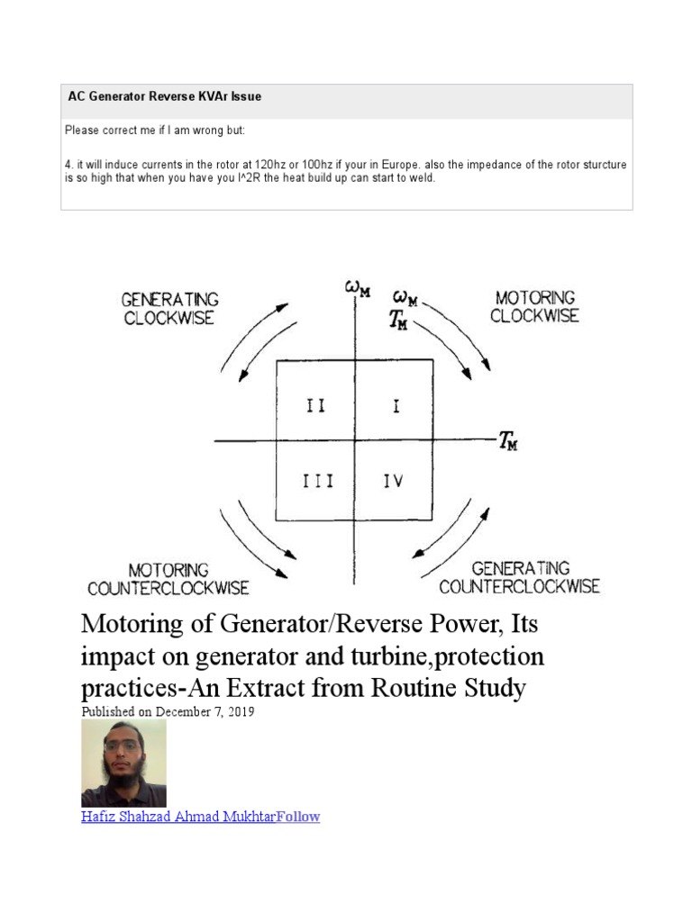 Generator Reverse Power Protection Guide | PDF