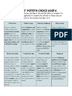 Pattern Choice Board